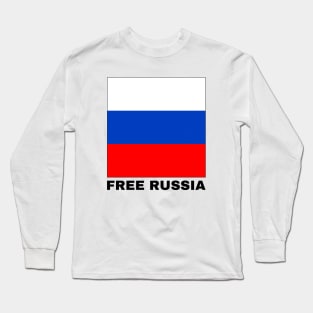 Free Russia - black text Long Sleeve T-Shirt